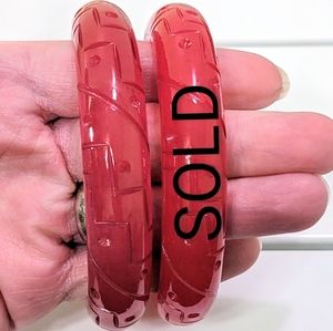 Splendette Classic Midi Magenta Bangle, Translucent